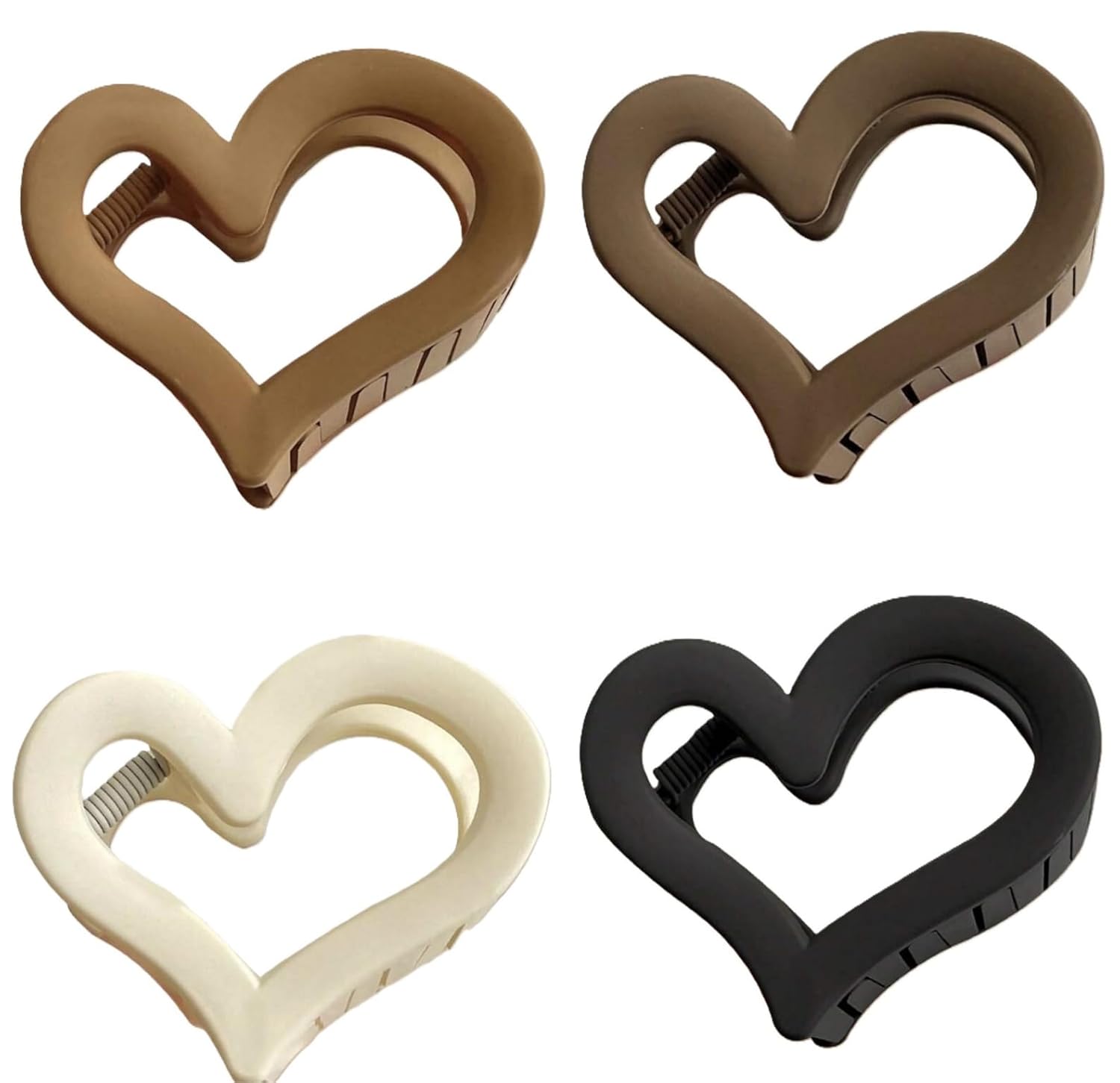 Heart-Shaped Hair Claw Clips